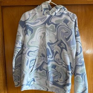 Abercrombie Kids Blue and Gray Patterned Hoodie